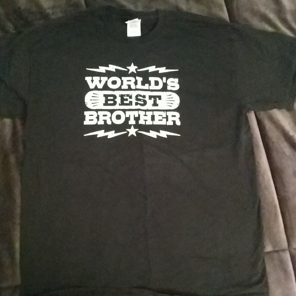 "Worlds best brother" black tshirt